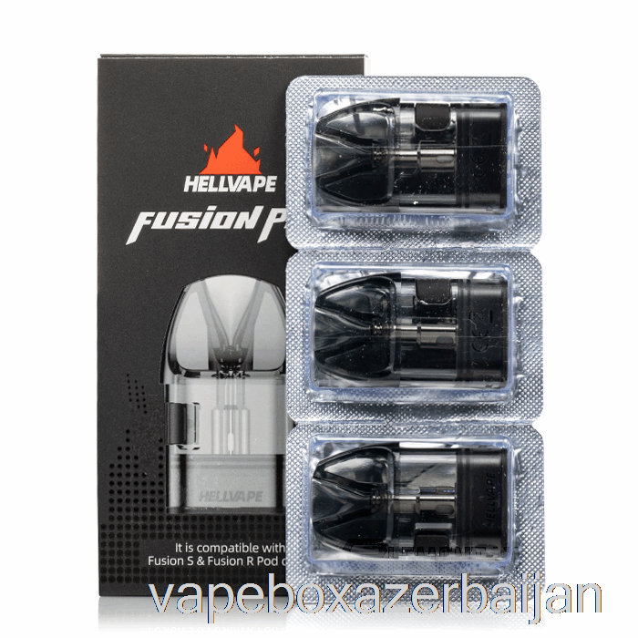 E-Juice Vape Hellvape Fusion R Replacement Pods 1.2ohm Meshed Pods